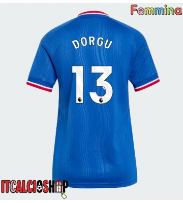 Manchester United Patrick Dorgu #13 Seconda Maglia Femmina 2026-27 Manica Corta